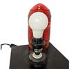 Image 2 : Table Top Lamp With Thick Red Glass Shade