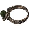 Image 2 : 2 Jade + Silver Rings Sizes 4 3/4 & 8