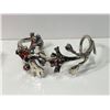 Image 3 : Ginko Leaf Gemstone Cuff Bracelet (Not Marked)