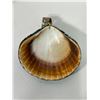 Image 3 : Turquoise + Stone Mosaic Sea Shell Pendant