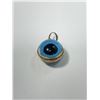 Image 1 : Evil Eye Pendant Wrapped In 585 (14K) Gold Bail