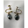 Image 2 : Alaskan Black Diamond Gold-Fill Necklace & Earrings Set