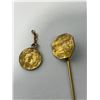 Image 3 : Replica Gold Coin Stickpin + Pendant