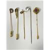 Image 1 : 5 Antique Stick Pins Unmarked Untested