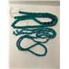 Image 2 : 2 Strands Turquoise Beads + 1 Necklace 18" Long