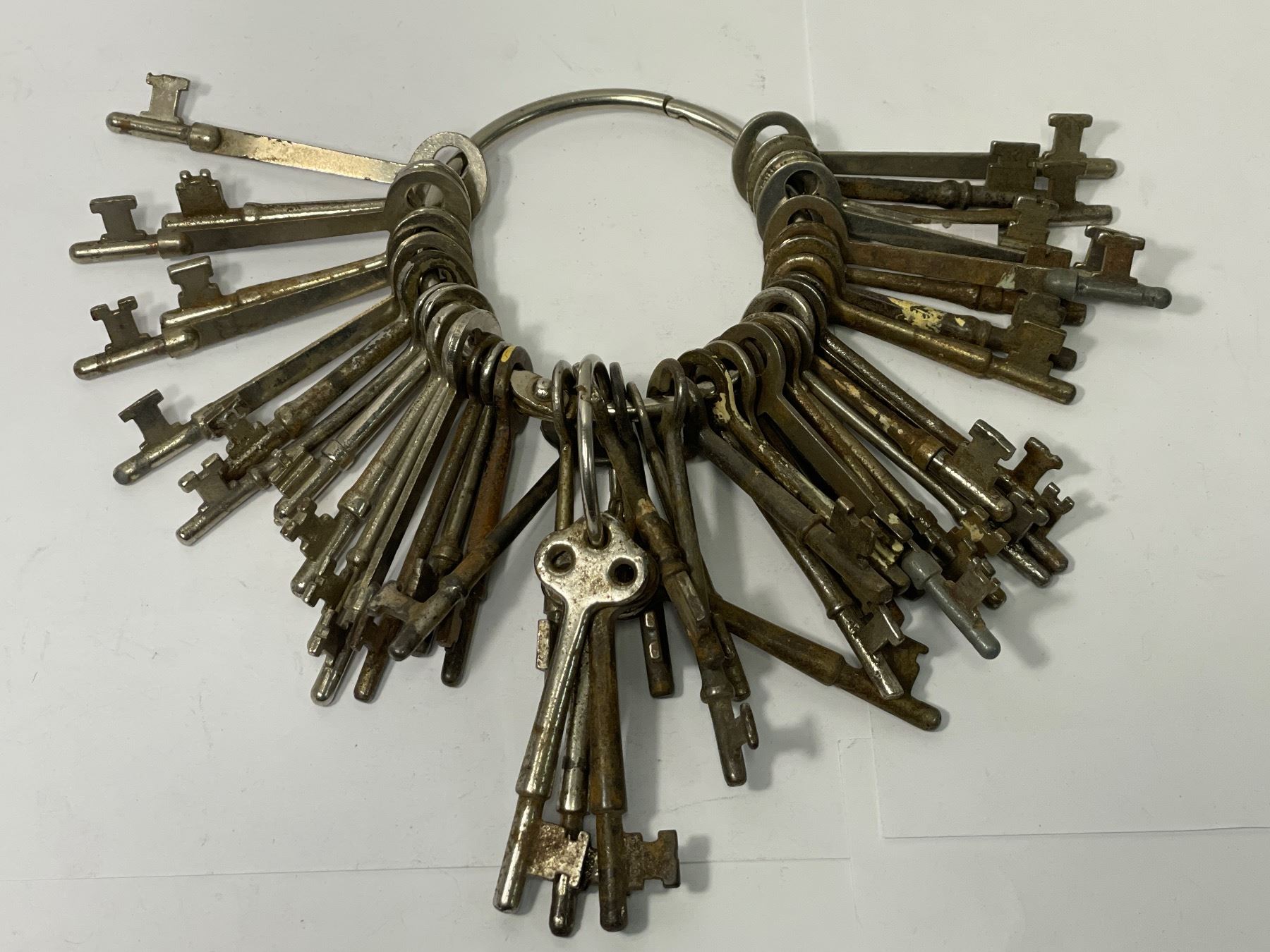 Large Key Ring With Skeleton Keys