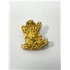 Image 1 : Tiny Gold Nugget Frog Pin With Emerald Eyes