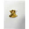 Image 2 : Tiny Gold Nugget Frog Pin With Emerald Eyes