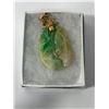 Image 2 : Jade Pendant With 18K Gold Bail