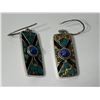 Image 1 : Sterling, Gold, Turquoise, & Lapis Earrings