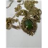 Image 2 : 10K Gold Jade Necklace & Sterling Silver Jade Necklace