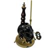 Image 2 : Footed Wood & Brass Elephant Table Lamp