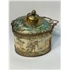 Image 1 : Vintage Asian Tea Caddy With Carved Bone & Abalone Shell Top, Signed On Bottom