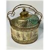 Image 3 : Vintage Asian Tea Caddy With Carved Bone & Abalone Shell Top, Signed On Bottom