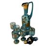 Image 1 : 1989 Bohemia Crystal Glass Decanter With 5 Glasses