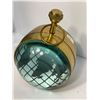 Image 2 : Vintage Hanging Double Sided Dome Glass Clock & World Map