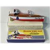 Image 1 : 1996 Schylling Felix The Cat Wind Up Tin Speed Boat, In Original Box