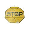 Image 1 : Vintage Embossed Stop Through Highway Sign