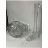 Image 2 : Assorted Collectibles, Hammersley Heart Shaped Trinket Box, Glass Vases, Glass Bowl & Desktop Clock