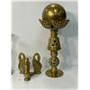 Image 2 : Assorted Vintage Brass, Crane, Candle Stick Holders, Swans, Etc..