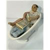 Image 1 : Vintage Novelty Man Smoking & Drinking In Porcelain Bathtub