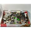 Image 1 : Box Full Of Christmas Collectibles, People, Houses, Trees, Etc..