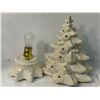 Image 2 : Porcelain Christmas Tree Table Lamp