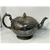 Image 2 : Vintage Silver Plate Engraved Teapot With Initial "M"