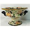 Image 2 : Vintage Masons Ironstone Pedestal Handled Fruit Bowl