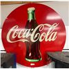 Image 1 : Large Coca Cola Round Metal Advertising Sign