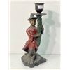 Image 1 : Vintage Cast Metal Chinese Figural Candle Stick Holder
