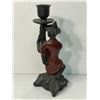 Image 2 : Vintage Cast Metal Chinese Figural Candle Stick Holder