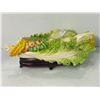 Image 1 : Ceramic Lettuce On Wood Base