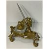 Image 1 : Ornate Brass Inkwell With Pen