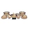 Image 1 : Assorted Partial Place Setting "Royalty" Tea Cups, Saucers, Creamer, Plates, Bowls, Etc..