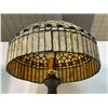 Image 2 : Vintage Table Lamp With Slag Glass Shade
