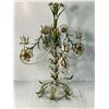 Image 1 : Vintage Metal Art Floral Motif Candelabra