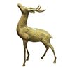 Image 2 : Pair Of Large Brass Deer Sculpture