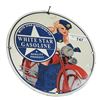 Image 1 : Vintage White Star Gasoline Porcelain On Steel Advertising Sign