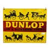 Image 1 : Vintage Porcelain On Steel Dunlop Cab And Rickshaw Tyring Advertising Sign