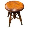 Image 2 : Vintage Wooden Swivel Top Piano Stool With Claw & Ball Feet