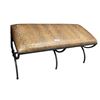 Image 2 : Cast Iron Bench With Snake Skin Pattern Upholstered Top