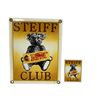 Image 1 : 2 Porcelain On Steel Steiff Club Advertising Sign & Fridge Magnet