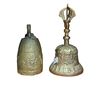 Image 2 : 3 Vintage Asian Brass Bells