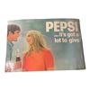 Image 1 : Vintage Cardboard Pepsi Advertising Sign