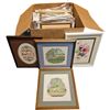 Image 1 : Box Full Of Assorted Framed Prints, Petti Points, Etc..
