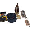 Image 3 : Assorted Vintage Collectibles, Dog Clock, Hockey Cards, Decanter, Planter, Etc..