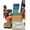 Image 2 : Large Assortment Of Vintage Tins & Mickey Mouse And Donald Duck Metal Trash Can