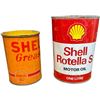 Image 2 : Vintage Shell Grease Tin & Vintage Shell Rotella S Tin
