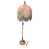 Image 1 : Vintage Decorative Floor Lamp With Clock Tassel Shade And Sailing Ship Top